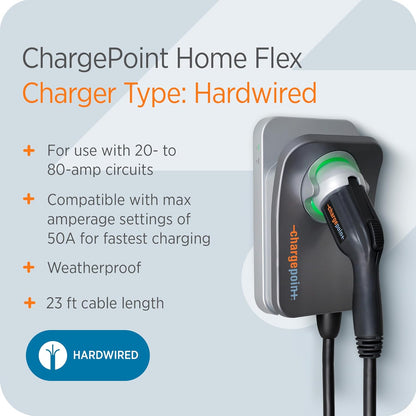 Homeflex Level 2 EV Charger J1772, Hardwired Electric Car Charger