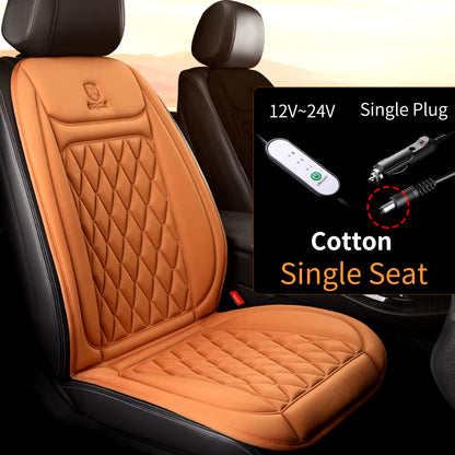 12-24V Heated Car Seat Cover 30' Fast Car Seat Heater Cloth/Flannel Heated Car Seat Protector 25W Seat Heating Cover Car Seat